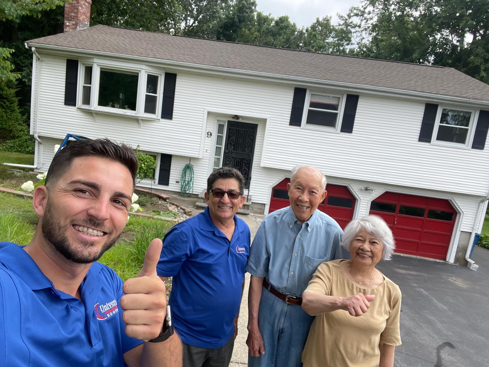 Universal Roofing Solutions team with veteran Walter
